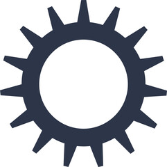 Gear icon in grey colors. Setting signs illustration.