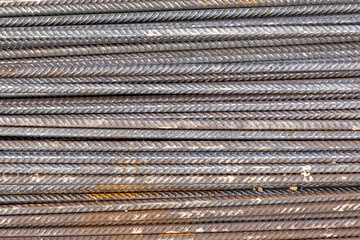 iron rod at the construction site