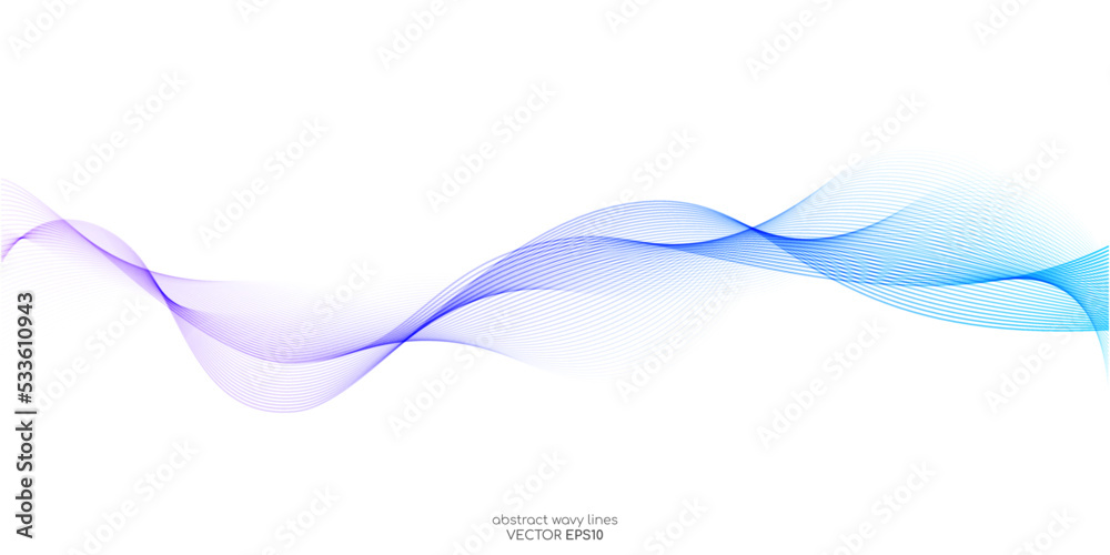 Canvas Prints vector wave lines smooth flowing dynamic blue purple pink gradient isolated on white background for 