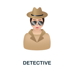 Detective icon. 3d illustration from crime collection. Creative Detective 3d icon for web design, templates, infographics and more