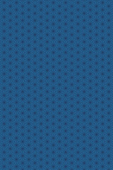 Fototapeta na wymiar Portrait background of blue oriental traditional hemp fabric pattern