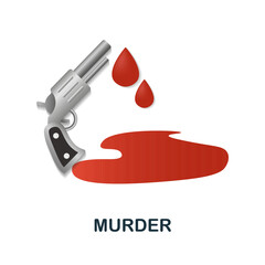 Murder icon. 3d illustration from crime collection. Creative Murder 3d icon for web design, templates, infographics and more