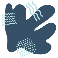 Cute abstract shape hand drawn doodle illustration
