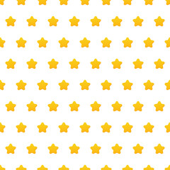 Golden, yellow stars vector seamless pattern background.
