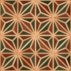 Seamless wood wallpaper. Colorful panel of natural wood with Japanese pattern. 
