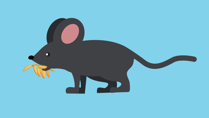 mouse on a blue background