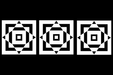  image of three white squares with perspective inside