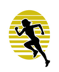 Fototapeta na wymiar Vector silhouette of a woman exercising on white background