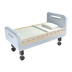 patient bed hospital 3D