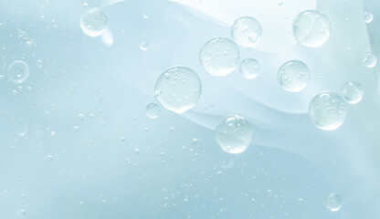 Abstract Blue water bubbles background