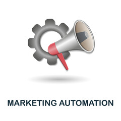 Marketing Automation icon. 3d illustration from customer relationship collection. Creative Marketing Automation 3d icon for web design, templates, infographics and more