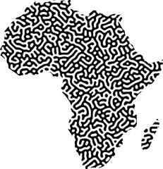 African Continent with Pattern