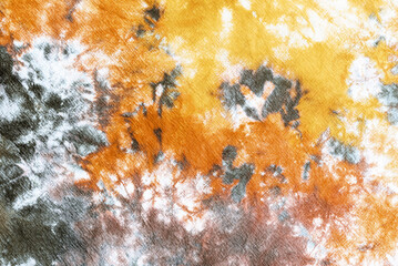 tie dye pattern hand dyed on cotton fabric abstract background.