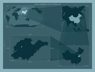 Shandong, China. Described location diagram