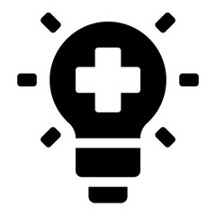 Fototapeta premium Think Positive Glyph Icon