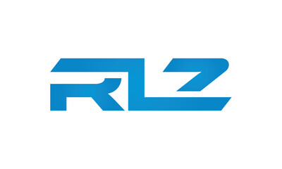 RLZ monogram linked letters, creative typography logo icon