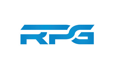 RPG monogram linked letters, creative typography logo icon