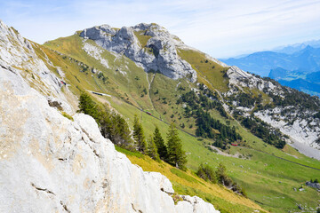  Lucerne's very own mountain, Pilatus, is one of the most legendary places in Central Switzerland. And one of the most beautiful. On a clear day the mountain offers a panoramic view of 73 Alpine peaks