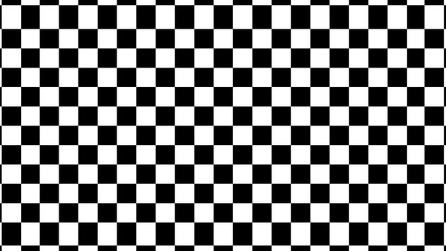 Growing and shrinking checkerboard motion graphics background