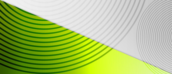 green background with abstract wave spiral modern element for banner