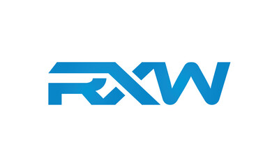 RXW monogram linked letters, creative typography logo icon