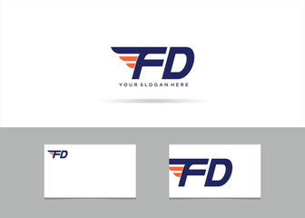 logo design for Transport logistic or Express delivery company with the letter fd, suitable for your business, services