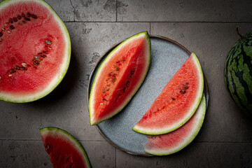 Fototapeta na wymiar Fresh organic watermelon