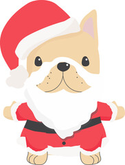 cute funny fancy Christmas cosplay french bulldog puppy