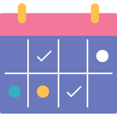 Work calendar icon time schedule flat vector