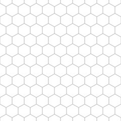 Geometric hexagonal seamless pattern. Vector illustration grid with editable strokes