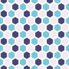 Abstract geometric seamless pattern with hexagons. Vector background illustration