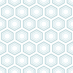 Abstract geometric seamless pattern with offset hexagonal cells. Vector illustration