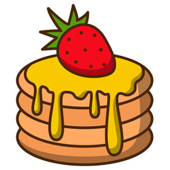 pancake with strawberries