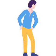 Male executive icon business man flat vector