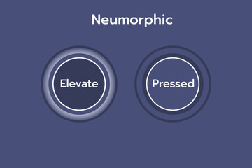 Obraz premium Neumorphism UI design element set. Simple trendy interface for applications.