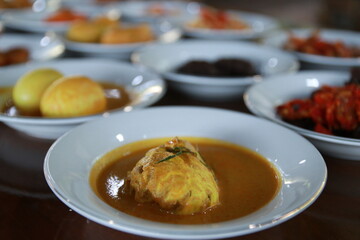Minangkabau traditional food called tambusu