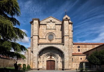 Fototapeta na wymiar Front, facade, of Royal Monastery of Santo Tomas, Avila, Spain