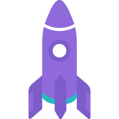 Spaceship vector space rocket ship icon isolated