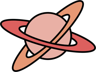 pink planet icon