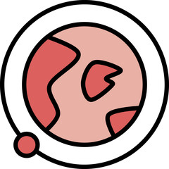 Fototapeta premium pink planet icon