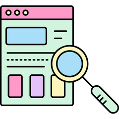 Settings icon vector software and magnifier design