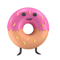 doughnut snack cute character 3D