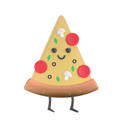 slice of pizza character 3D