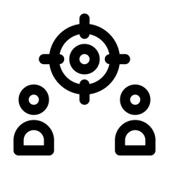 Obraz premium Target Audience Line Icon Vector
