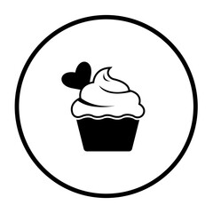 Cupcake. Vector image.