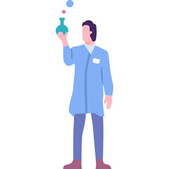 Scientist icon laboratory science vector on white