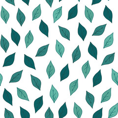 Floral leaves seamless pattern