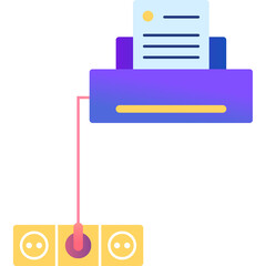 Fax icon vector printer office machine isolated