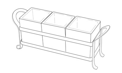 Box illustration, Box Line art