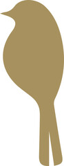 Sitting bird minimalistic fill icon